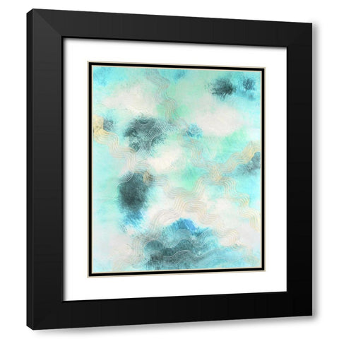 Blue Shift I Black Modern Wood Framed Art Print with Double Matting by Lam, Vanna