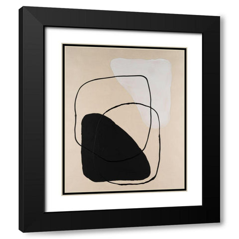 Avant Mod II Black Modern Wood Framed Art Print with Double Matting by Lam, Vanna