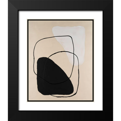 Avant Mod II Black Modern Wood Framed Art Print with Double Matting by Lam, Vanna