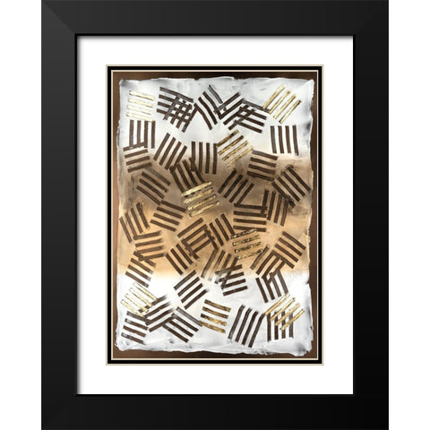 Raffia Palm II Black Modern Wood Framed Art Print with Double Matting by Lam, Vanna