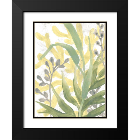 Sea Grass Fresco I Black Modern Wood Framed Art Print with Double Matting by Vess, June Erica