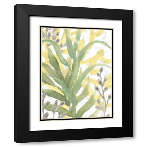 Sea Grass Fresco IV Black Modern Wood Framed Art Print with Double Matting by Vess, June Erica