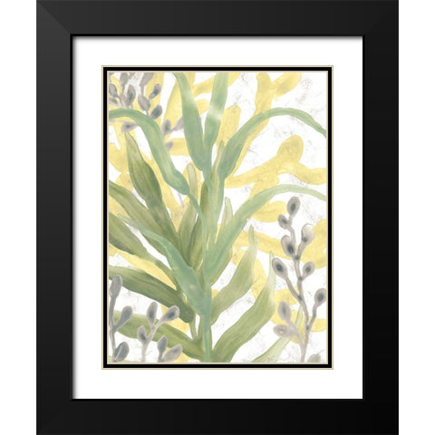 Sea Grass Fresco IV Black Modern Wood Framed Art Print with Double Matting by Vess, June Erica