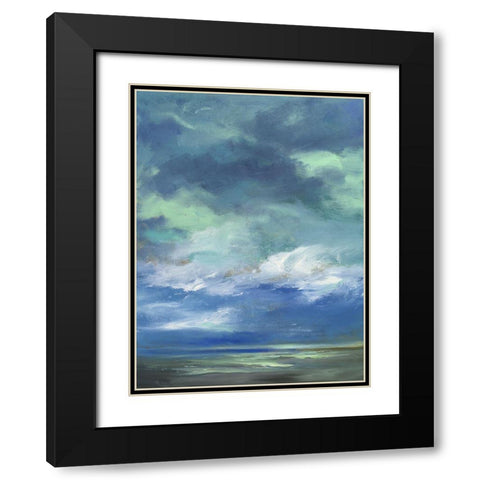 Island Morning Black Modern Wood Framed Art Print with Double Matting by Finch, Sheila