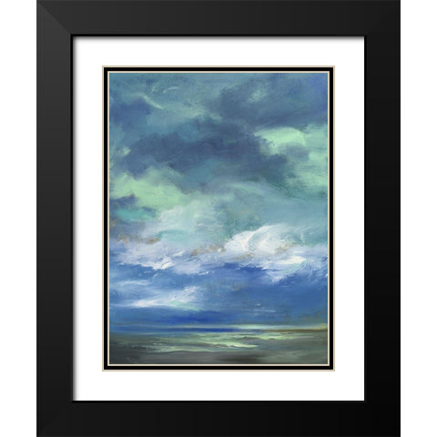 Island Morning Black Modern Wood Framed Art Print with Double Matting by Finch, Sheila