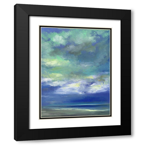 Island Midday Black Modern Wood Framed Art Print with Double Matting by Finch, Sheila
