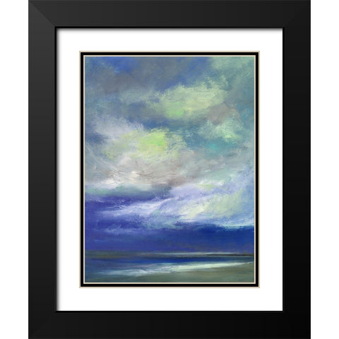 Island Dusk Black Modern Wood Framed Art Print with Double Matting by Finch, Sheila