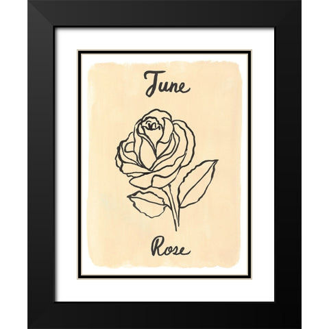 Birth Month VI Black Modern Wood Framed Art Print with Double Matting by Warren, Annie