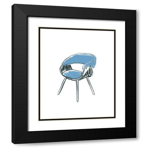 Take a Seat I Black Modern Wood Framed Art Print with Double Matting by Vess, June Erica