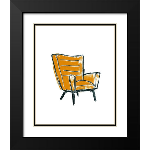 Take a Seat III Black Modern Wood Framed Art Print with Double Matting by Vess, June Erica