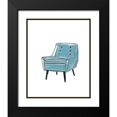 Take a Seat X Black Modern Wood Framed Art Print with Double Matting by Vess, June Erica