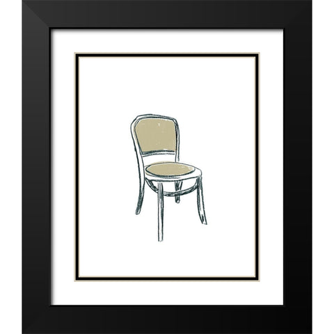 Take a Seat XI Black Modern Wood Framed Art Print with Double Matting by Vess, June Erica
