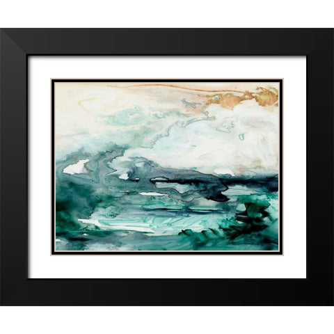 Sea Foam Flow I Black Modern Wood Framed Art Print with Double Matting by Parker, Jennifer Paxton