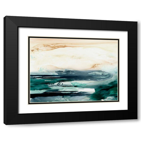 Sea Foam Flow II Black Modern Wood Framed Art Print with Double Matting by Parker, Jennifer Paxton
