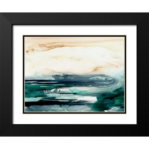 Sea Foam Flow II Black Modern Wood Framed Art Print with Double Matting by Parker, Jennifer Paxton
