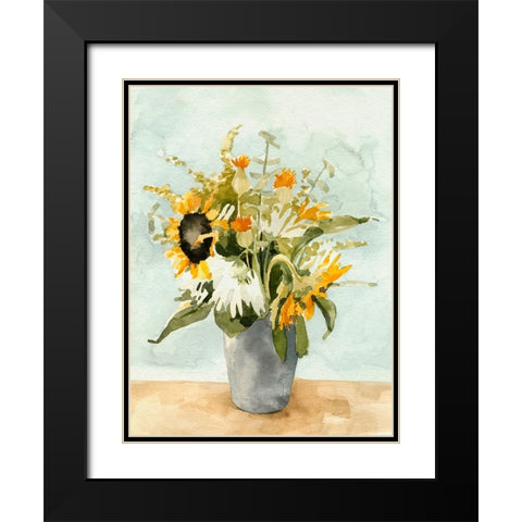 Birthday Bouquet I Black Modern Wood Framed Art Print with Double Matting by Caroline, Emma