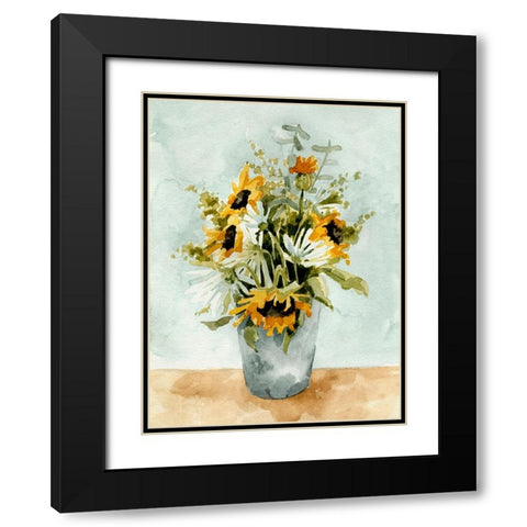 Birthday Bouquet II Black Modern Wood Framed Art Print with Double Matting by Caroline, Emma