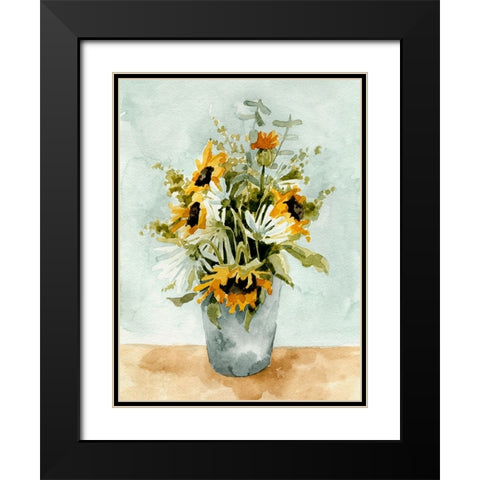 Birthday Bouquet II Black Modern Wood Framed Art Print with Double Matting by Caroline, Emma