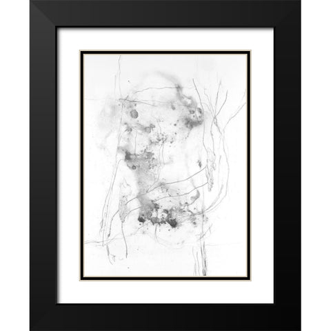 Graphite Abstract IV Black Modern Wood Framed Art Print with Double Matting by Willett, Michael