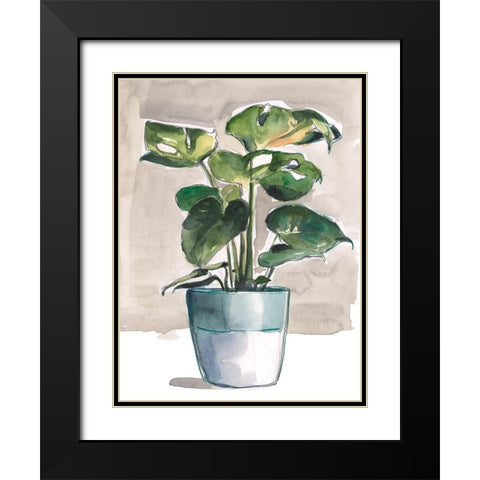 Potted Houseplant II Black Modern Wood Framed Art Print with Double Matting by Parker, Jennifer Paxton