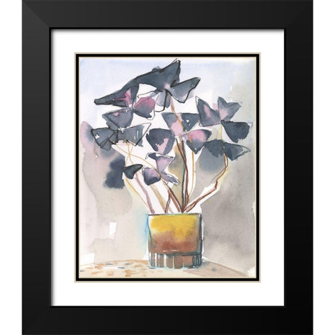 Oxalis in Vase II Black Modern Wood Framed Art Print with Double Matting by Parker, Jennifer Paxton