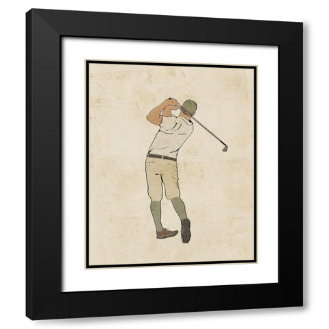 Sportsman VI Black Modern Wood Framed Art Print with Double Matting by Barnes, Victoria