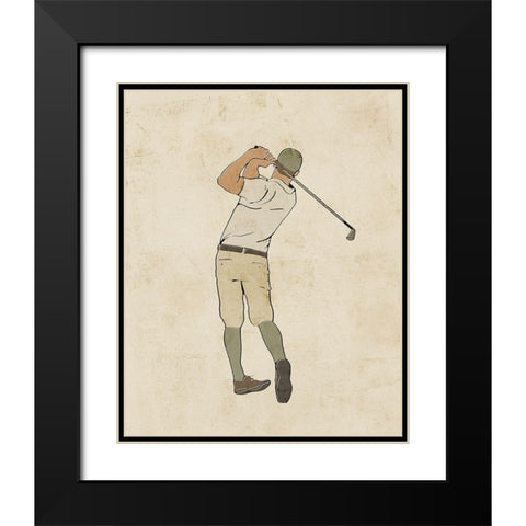 Sportsman VI Black Modern Wood Framed Art Print with Double Matting by Barnes, Victoria