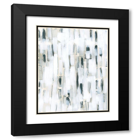 Cinder Marks II Black Modern Wood Framed Art Print with Double Matting by Vess, June Erica