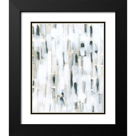 Cinder Marks II Black Modern Wood Framed Art Print with Double Matting by Vess, June Erica