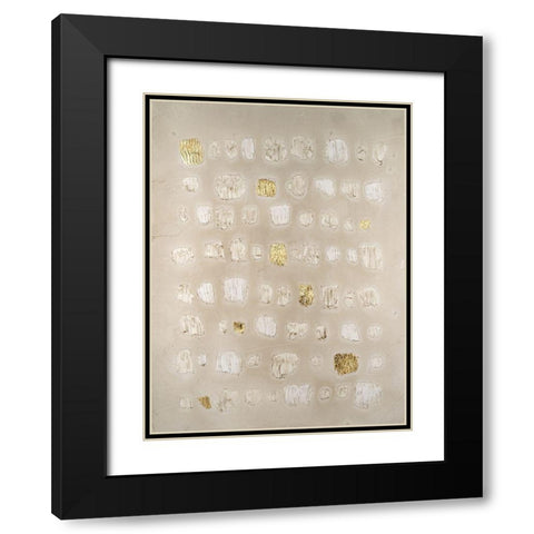 Embellished Cobblestone II Black Modern Wood Framed Art Print with Double Matting by Lam, Vanna