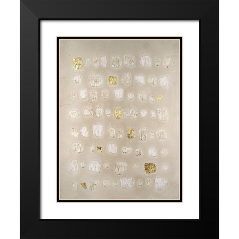 Embellished Cobblestone II Black Modern Wood Framed Art Print with Double Matting by Lam, Vanna