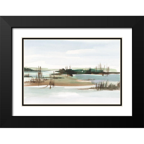 Marsh Reeds I Black Modern Wood Framed Art Print with Double Matting by Harper, Ethan