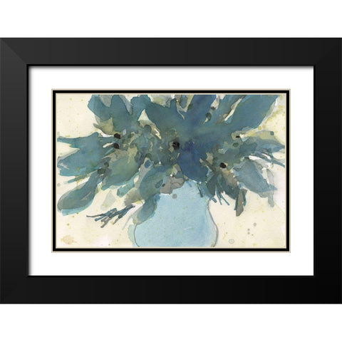 Blue Vintage Charm II Black Modern Wood Framed Art Print with Double Matting by Dixon, Samuel