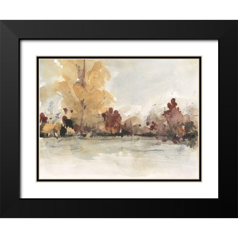 The Autumn View I Black Modern Wood Framed Art Print with Double Matting by Dixon, Samuel