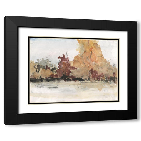 The Autumn View II Black Modern Wood Framed Art Print with Double Matting by Dixon, Samuel