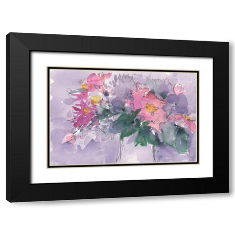 Floral Occasion I Black Modern Wood Framed Art Print with Double Matting by Dixon, Samuel