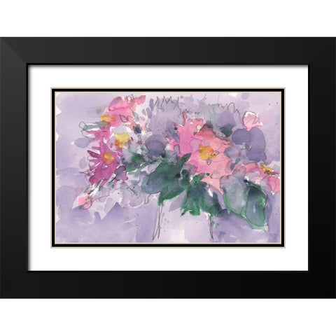 Floral Occasion I Black Modern Wood Framed Art Print with Double Matting by Dixon, Samuel