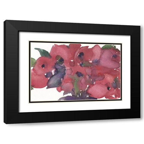 Floral Pretty I Black Modern Wood Framed Art Print with Double Matting by Dixon, Samuel