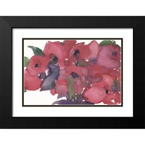 Floral Pretty I Black Modern Wood Framed Art Print with Double Matting by Dixon, Samuel