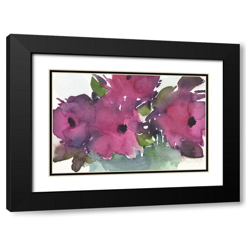 Floral Pretty II Black Modern Wood Framed Art Print with Double Matting by Dixon, Samuel