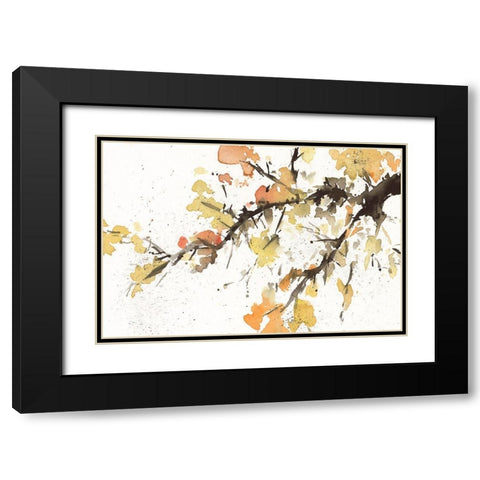 Watercolor Tree Branch II Black Modern Wood Framed Art Print with Double Matting by Dixon, Samuel