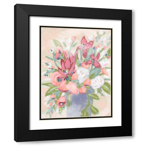 Blush Array I Black Modern Wood Framed Art Print with Double Matting by Vess, June Erica