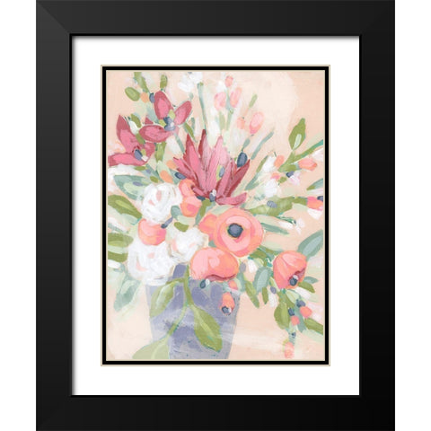 Blush Array II Black Modern Wood Framed Art Print with Double Matting by Vess, June Erica