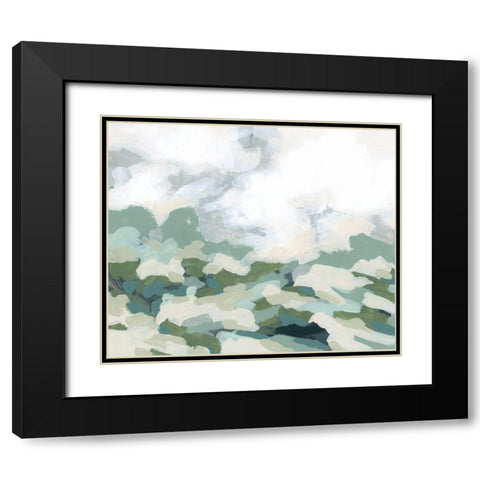 Verdant Hillside II Black Modern Wood Framed Art Print with Double Matting by Vess, June Erica