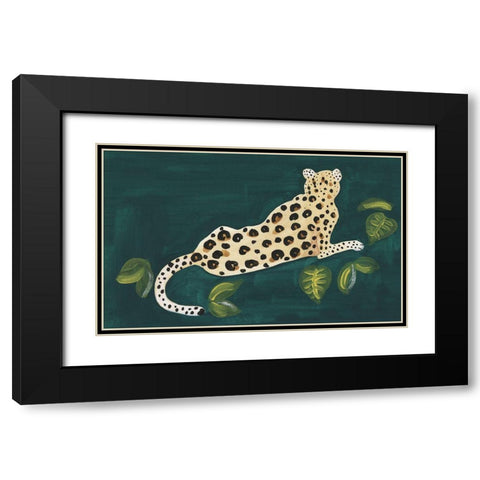 Lethargic Leopard I Black Modern Wood Framed Art Print with Double Matting by Longley, Alicia