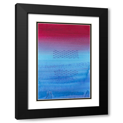 Gently Oppose II Black Modern Wood Framed Art Print with Double Matting by Kaelber, Renee