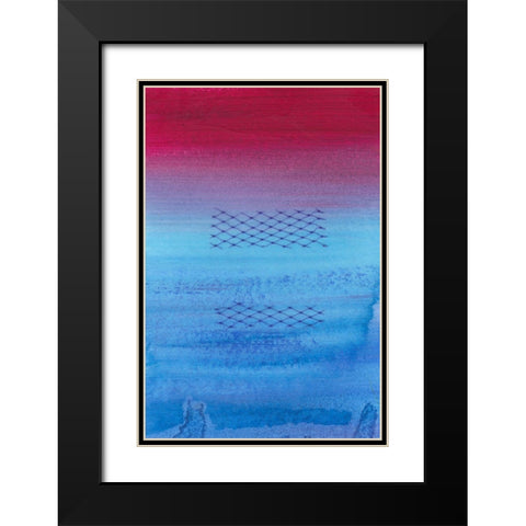 Gently Oppose II Black Modern Wood Framed Art Print with Double Matting by Kaelber, Renee