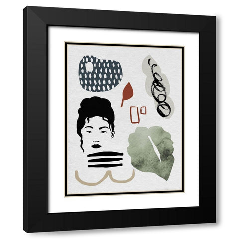 Collected Mindfulness I Black Modern Wood Framed Art Print with Double Matting by Wang, Melissa