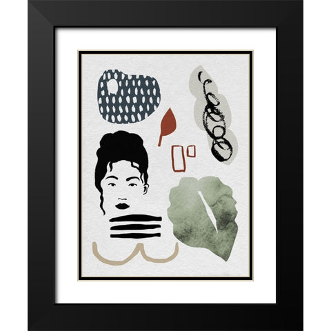 Collected Mindfulness I Black Modern Wood Framed Art Print with Double Matting by Wang, Melissa