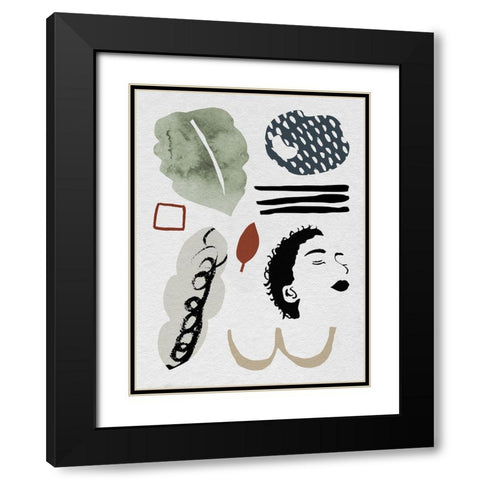 Collected Mindfulness III Black Modern Wood Framed Art Print with Double Matting by Wang, Melissa